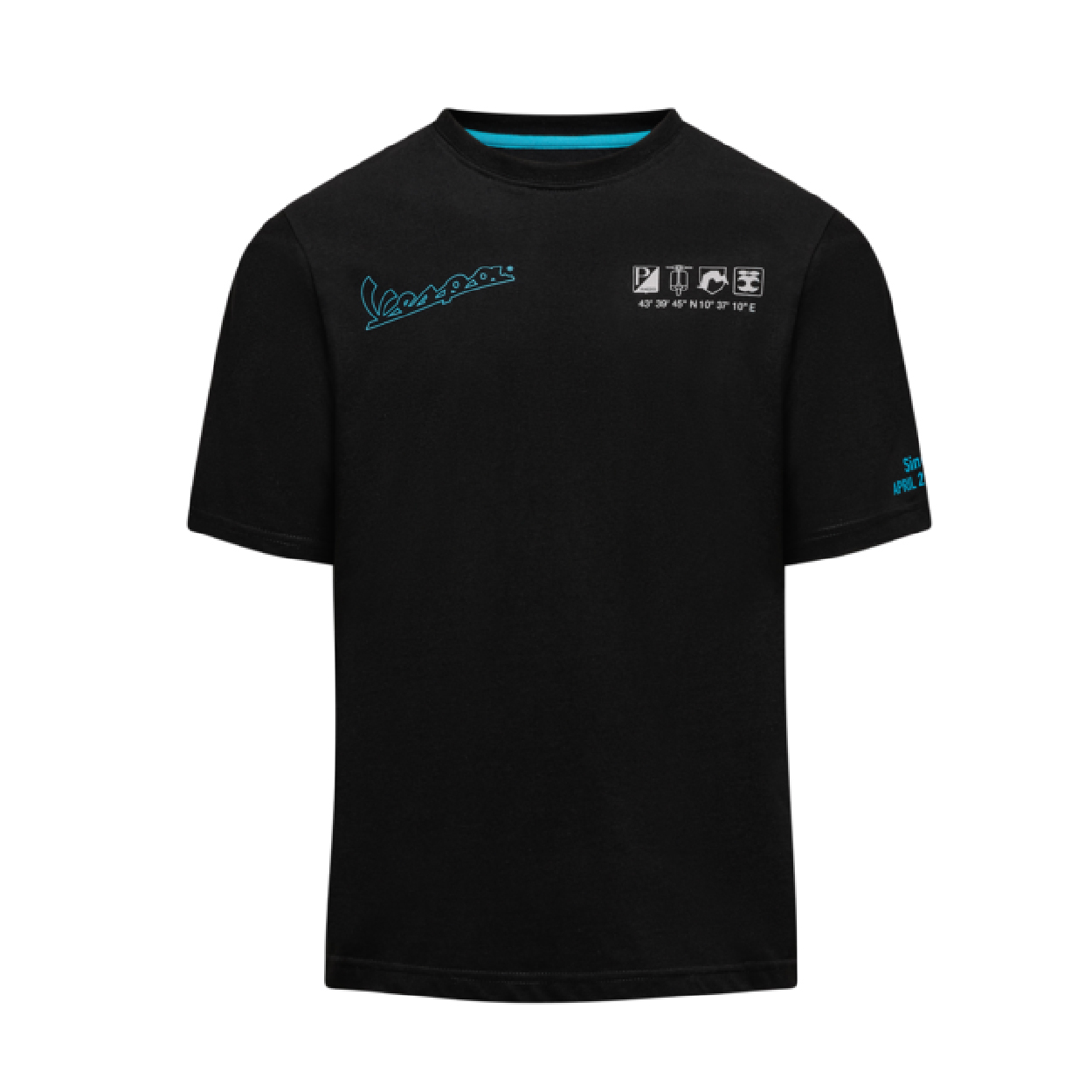 VESPA DEC TEE JET BLACK
