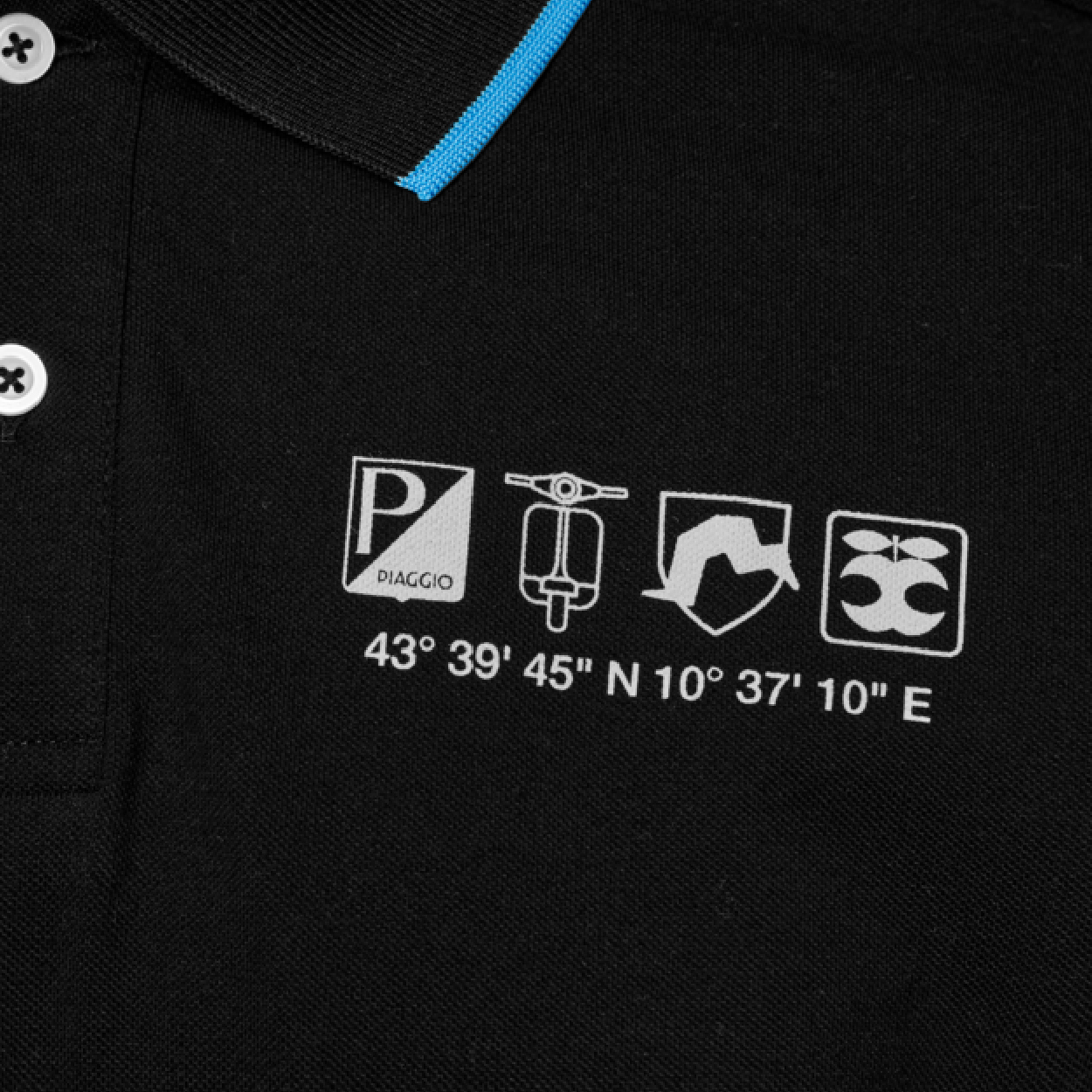 VESPA DEC POLO JET BLACK