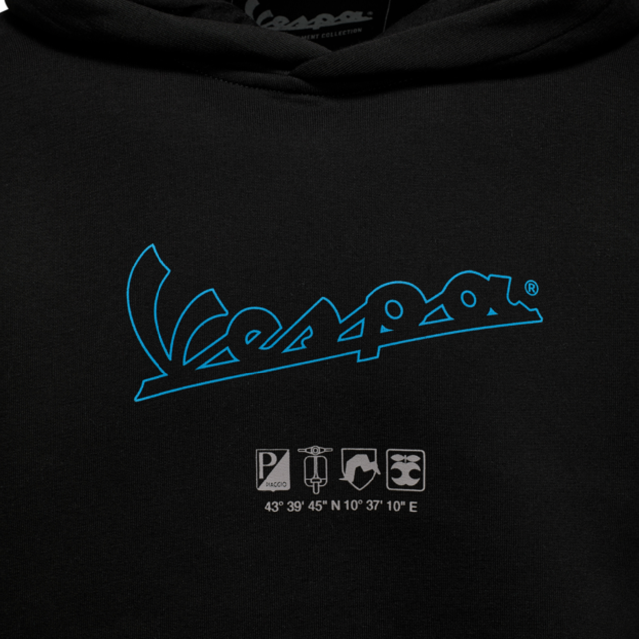 VESPA DEC HOODIE JET BLACK